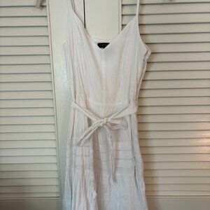1.STATE White Tank Dress with Front Tie | Size 4 | Effortless & Elegant